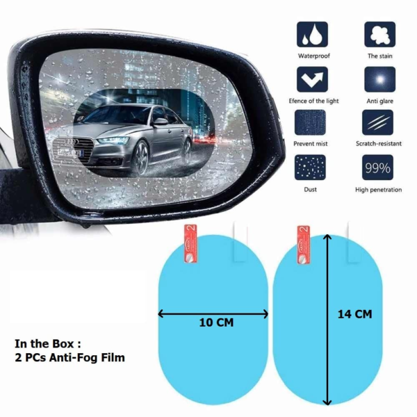 ANTI FOG CAR MIRROR FILM WATERPROOF HD CLEAR PROTECTIVE STICKER FILM FOR SAFE DRIVING