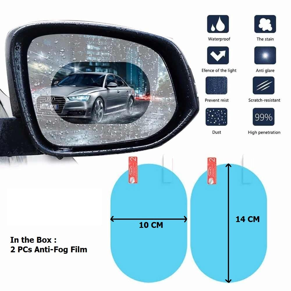 ANTI FOG CAR MIRROR FILM WATERPROOF HD CLEAR PROTECTIVE STICKER FILM FOR  SAFE DRIVING - Sangam And Brothers